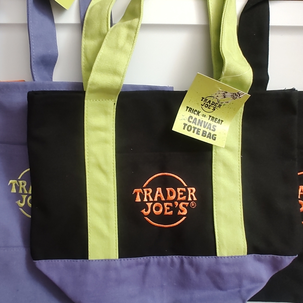 Trader Joe's Mini Canvas Tote Bags (Set Of 4) Special Edition